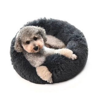 CAMA REDONDA PARA PERRO Y GATO 70CM COLOR GRIS OSCURO | Gris_oscuro_kenia - 1