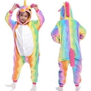 PIJAMA UNISEX BJ HOGAR MULTICOLOR UNICORNIO ARCO IRIS TALLA 140 11_12 - 1