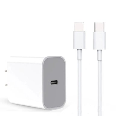 CARGADOR IPHONE IPAD 18W CARGA RÁPIDA + USB-C A LIGHTNING - 1