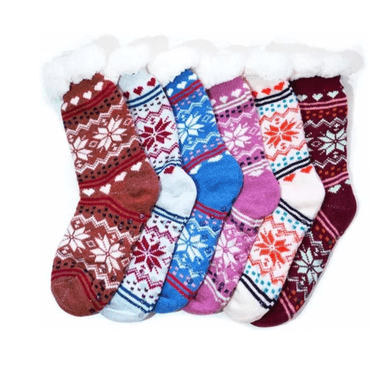 CALCETIN POLAR GOSHGG 6PACK CHIPORRO ANTIDESLIZANTE PANTUFLAS DAMA MULTICOLOR - 1