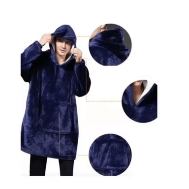 MANTA POLERON CAPUCHA POLAR CHIPORRO AZUL | AZUL - 1
