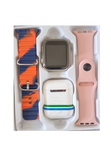 COMBO SMARTWATCH GOSHGG T55 PRO MAX ROSA + AUDIFONOS INALAMBRICOS - 2