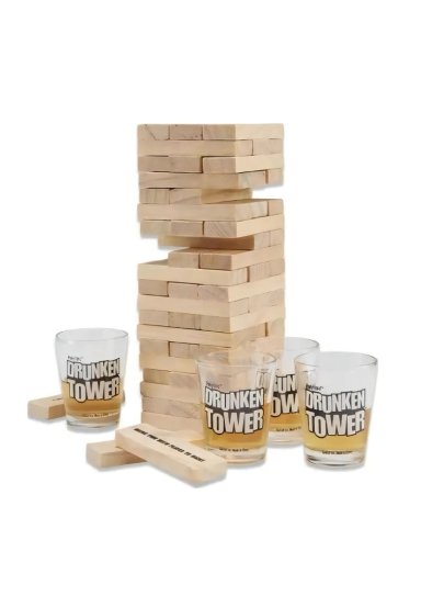 JUEGO DE MESA PREVIAS DRUNKEN TOWER JENGA TRAGOS BEBIDA FULL - 1