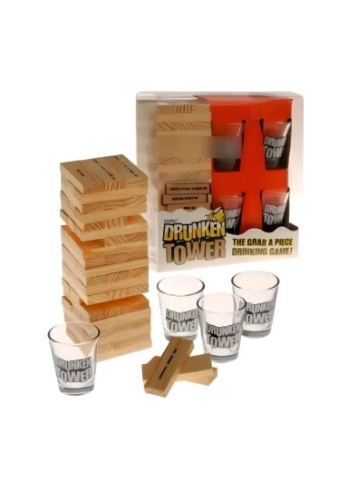JUEGO DE MESA PREVIAS DRUNKEN TOWER JENGA TRAGOS BEBIDA FULL - 2