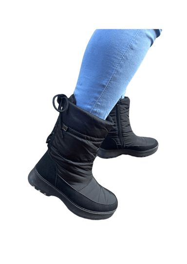 BOTAS BOTINES IMPERMEABLES FORRADAS CON CHIPORRO - NEGRO - 1
