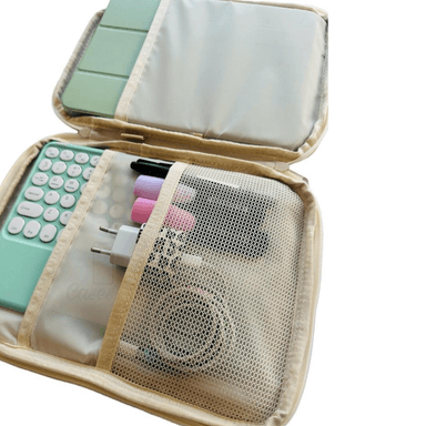 FUNDA BOLSO MULTIFUNCIONAL PARA TABLET IPAD 11 PULGADAS CREMA - 2