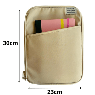 FUNDA BOLSO MULTIFUNCIONAL PARA TABLET IPAD 11 PULGADAS CREMA - 5