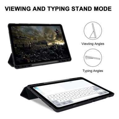 FUNDA CARCASA CON RANURA PARA SAMSUNG TAB S9 PLUS 12.4 S9+ NEGRO - 4