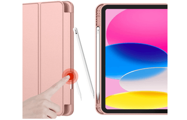 CARCASA SMART COVER CON RANURA PARA IPAD AIR 11 M2 2024 ROSADO - 4