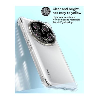 CARCASA FUNDA PARA XIAOMI 14 ULTRA 5G TRANSPARENTE REFORZADA - 5