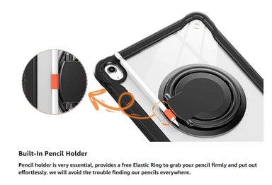 CARCASA ANILLO CON SOPORTE PARA IPAD 10MA GENE 10.9 TRANS - 3
