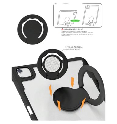 CARCASA PROTECTORA CON SOPORTE PARA IPAD 10MA 10.9 NEGRO - 6