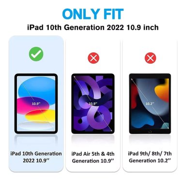 FUNDA CON TECLADO ESPAÑOL + TOUCHPAD PARA IPAD 10MA 10.9 GEN - 2