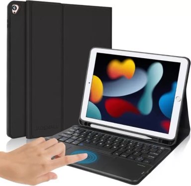 FUNDA CON TECLADO + TOUCHPAD + PARA IPAD 10.2 7MA/8VA - 1