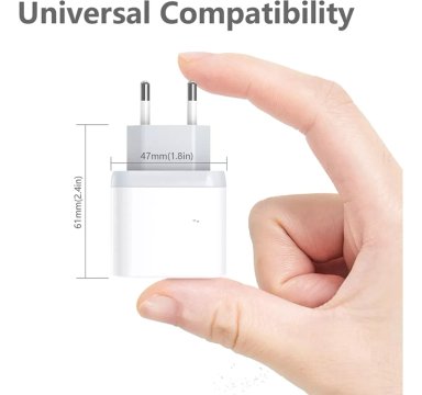 CABLE 2MTS + CARGADOR 20W USB C IPHONE 14 13 12 11 PRO MAX - 5