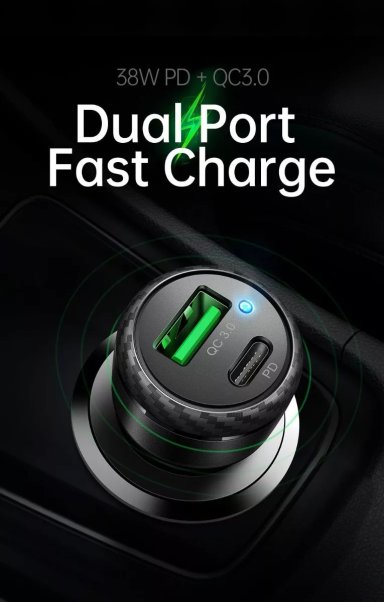 CARGADOR AUTO TURBO 38W + CABLE PARA IPHONE 11 12 13 14 15 - 4