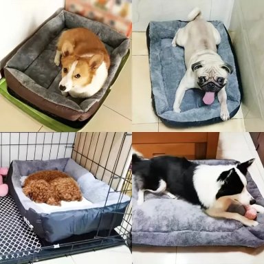 CAMA GRANDE MASCOTA ULTRA SUAVE ELEGANTE GATO PERRO XXL - 2