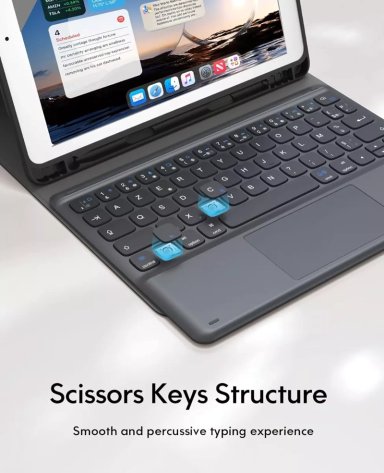 FUNDA CON TECLADO + TOUCHPAD PARA IPAD 10.2 9NA GEN. 2021 - 3