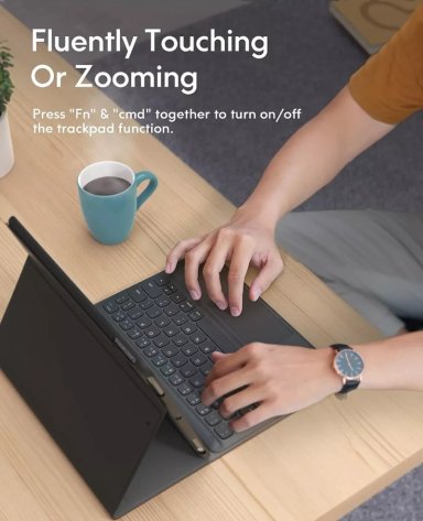 FUNDA CON TECLADO + TOUCHPAD PARA IPAD 10.2 9NA GEN. 2021 - 4