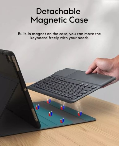 FUNDA CON TECLADO + TOUCHPAD PARA IPAD 10.2 9NA GEN. 2021 - 5