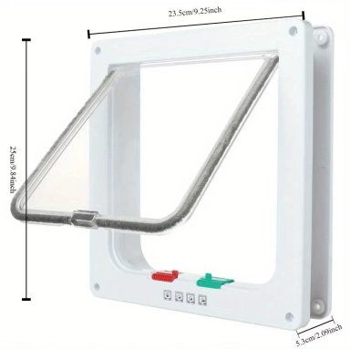 PUERTA ABATIBLE PARA PERRO GATO MASCOTA EXTRA GRANDE XL BLANCO - 2