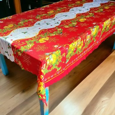 MANTELES NAVIDEÑOS ESTAMPADOS RECTANGULAR 150 X 220 CM - 1