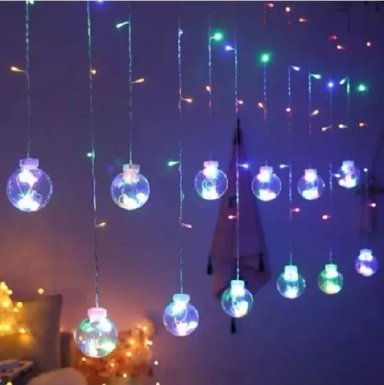 GUIRNALDA LUCES TUTIHOGAR LED NAVIDAD CASCADA ESFERAS 3 METROS - 2