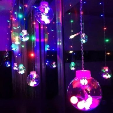 GUIRNALDA LUCES TUTIHOGAR LED NAVIDAD CASCADA ESFERAS 3 METROS - 4