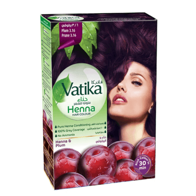 VATIKA HENNA TINTURA COLORACIÓN CIRUELA 6 SACHETS - 1