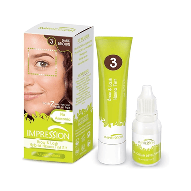IMPRESSION TINTURA CEJAS Y PESTAÑAS CASTAÑO OSCURO 15ML - 1