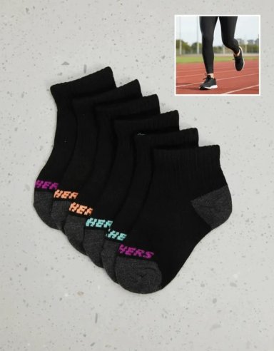 SKECHERS CALCETINES CALCETAS 3 PACK QTR CREW QUARTER MUJER - 4