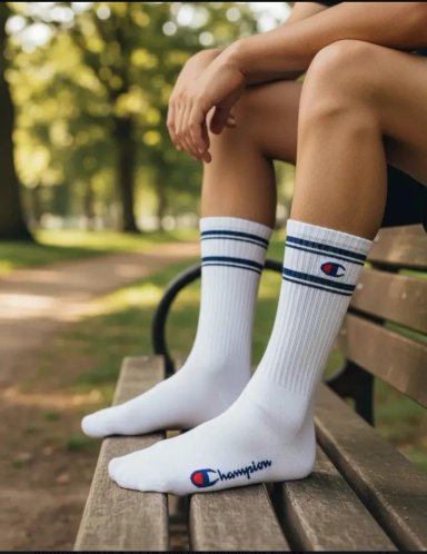 CALCETINES PACK 3 PARES CHAMPION UNISEX CREW DEPORTIVOS BL - 3