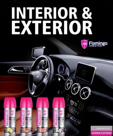SILICONA TABLERO AROMA AUTO NUEVO 450ML FLAMINGOCHILE - 2