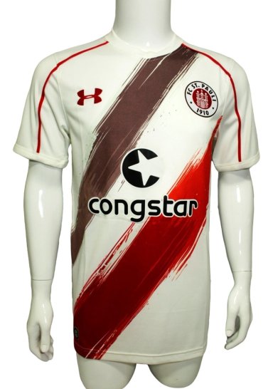 CAMISETA FÚTBOL UNISEX UNDER ARMOUR BLANCO ST. PAULI 2016-17 VISITA NUEVA ORIGINAL UA - 1