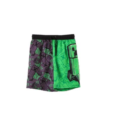 TRAJE BAÑO SHORT INFANTIL MINECRAFT THE BRANDS - NEGRO - 14 - 1
