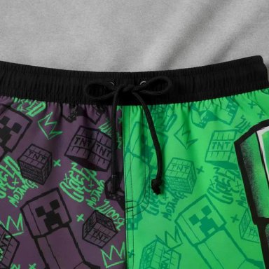 TRAJE BAÑO SHORT INFANTIL MINECRAFT THE BRANDS - NEGRO - 14 - 3