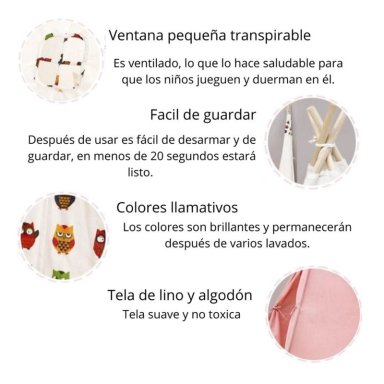 CARPA TIPI FIGLIO BLANCO PARA NIÑOS. 160 CM. BLANCA - 5