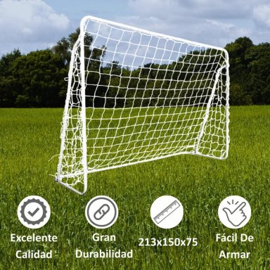 ARCO DE FUTBOL AUCKLAND OUTDOOR METALICO 213X150X75 CM. CON RED - 3