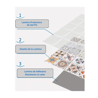 PISO VINILICO ADHESIVO MOBII PVC-1503 SIMIL CERAMICA 0.9 M2 - 3