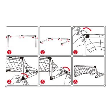 ARCO FUTBOL AUCKLAND OUTDOOR JB-8884E NIÑO RED+BOMBIN+PELOTA 97X64CM. - 7