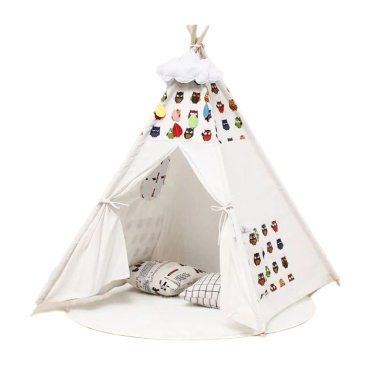 CARPA TIPI NIÑOS INFANTIL 160 CM BUHOS JUGUETE DECORACION - 1