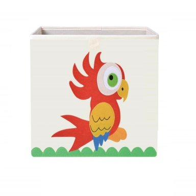 CAJA KIVARA ORGANIZADOR JUGUETES ROPA INFANTIL LORO MULTICOLOR - 1