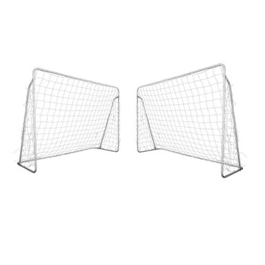 PACK DE 2 ARCOS AUCKLAND OUTDOOR METAL DE FUTBOL METÁLICO CON RED. 240 X 150 CM. - 1