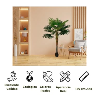PLANTA ARTIFICIAL DECORATIVA PALMERA 140 CM - 5