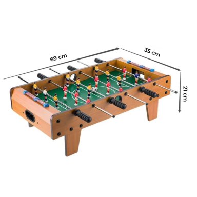 TACA TACA MADERA NIÑOS. MINI MESA DE FUTBOL. 69X35X21 CM. - 5