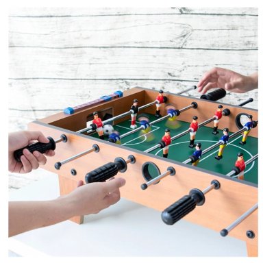 TACA TACA MADERA NIÑOS. MINI MESA DE FUTBOL. 69X35X21 CM. - 8