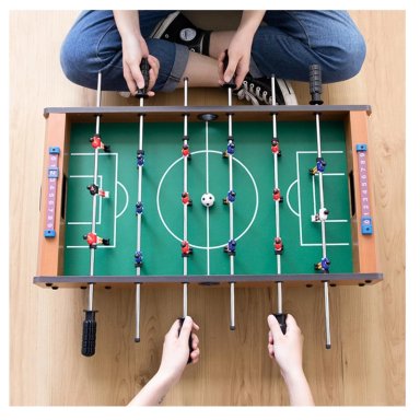 TACA TACA MADERA NIÑOS. MINI MESA DE FUTBOL. 69X35X21 CM. - 9