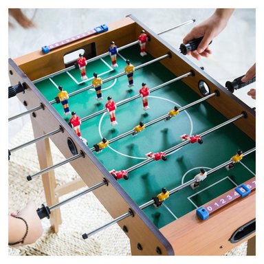 TACA TACA MADERA NIÑOS 9 JUGADORES POR LADO MESA DE FUTBOL - 8