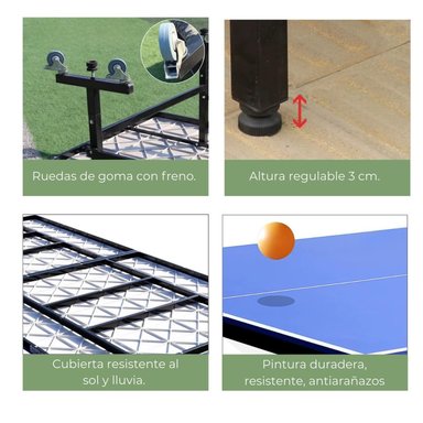 MESA PING PONG AUCKLAND OUTDOOR AE2010 PLEGABLE. EXTERIOR OUTDOOR. TENIS DE MESA. - 6