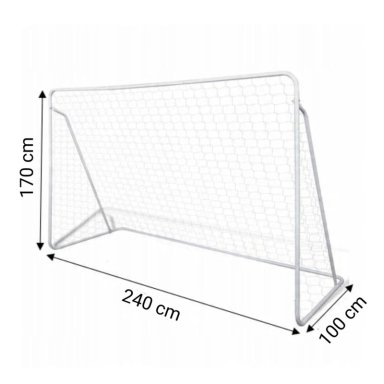 ARCO FUTBOL METALICO 240X170X100 CM + RED - 3